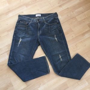 Distressed Parker Smith Jeans Relaxed Straight 27
